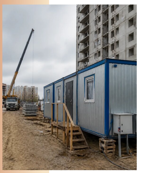 Аренда строительных вагончиков для рабочих в Коломне